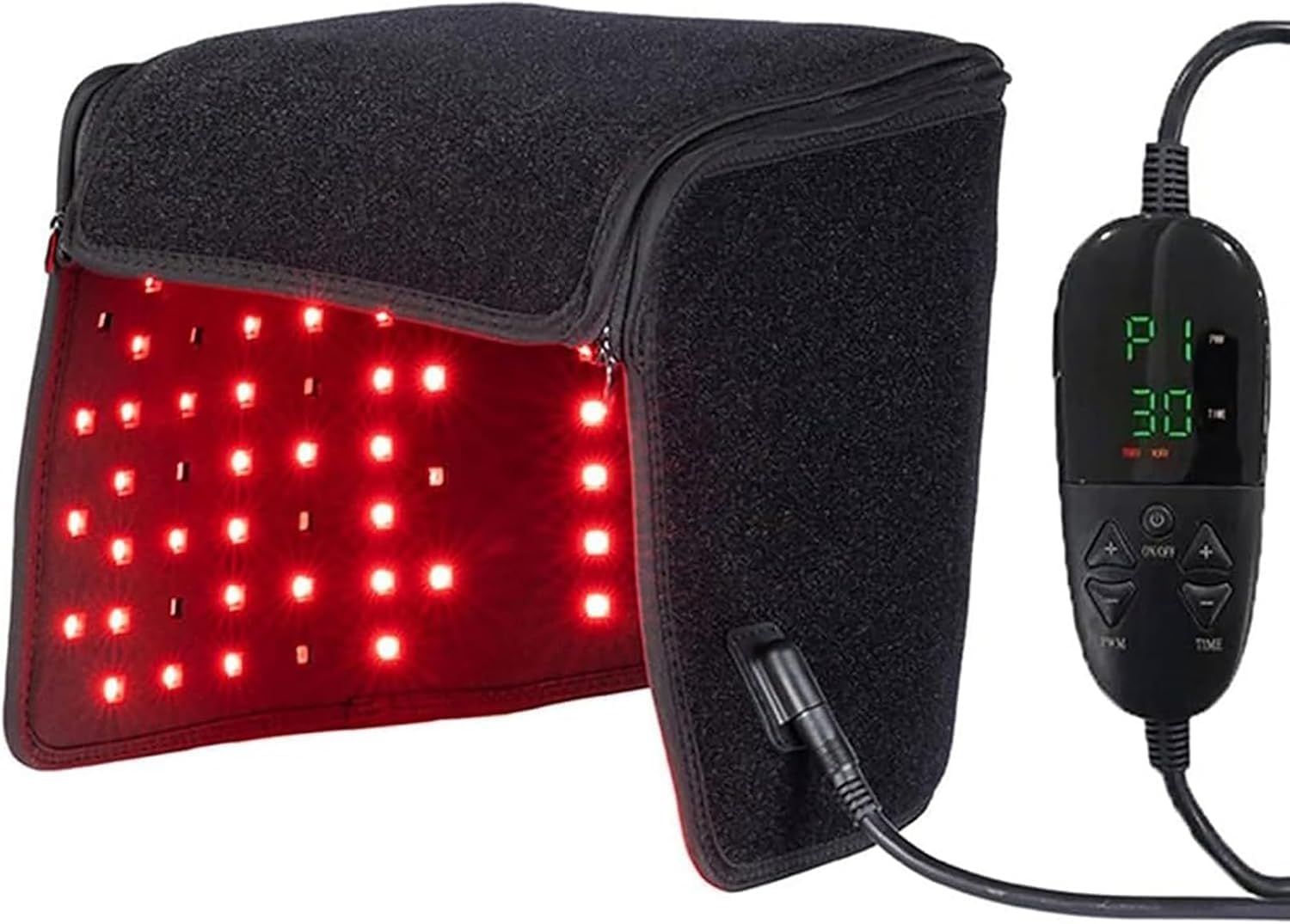 Lamp voor haargroei, therapiekap met rood licht, 215 leds met 660 nm en 850 Nm, infrarood led-therapieapparaat, met Syncron apparaat