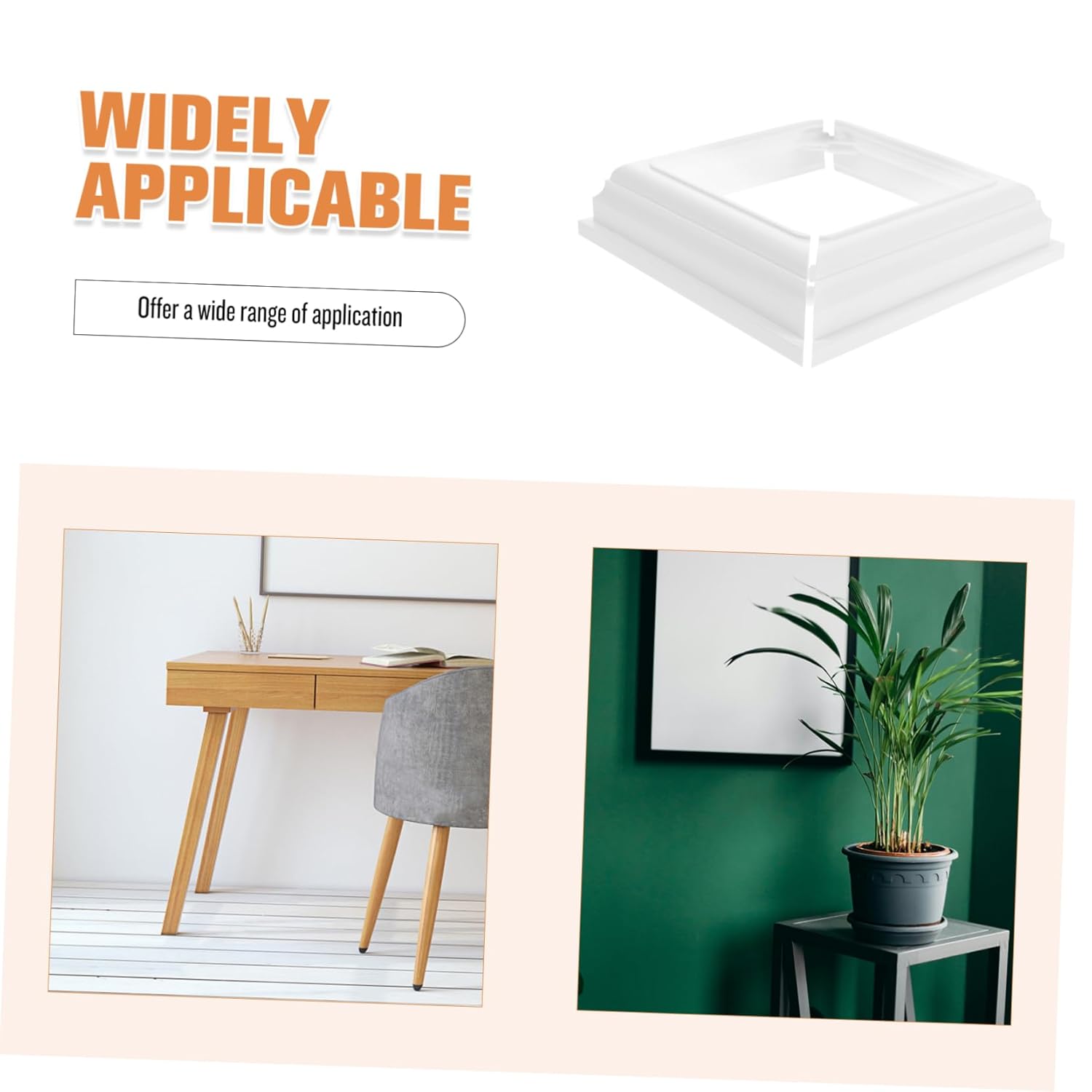 Vinyl Post Skirt Split Design Plastic Baseboard Trims 12 Pieces for Porch Deck Railing Parts