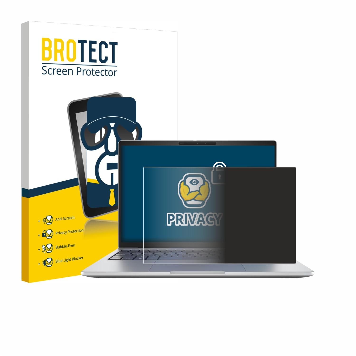brotect Privacy Screen Protector compatible with HP EliteBook 8 G1i 13" [Anti-Spy, Protection-Film, Blue Light Filter]
