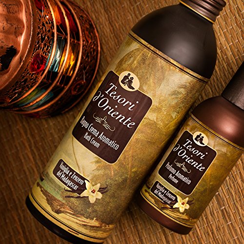 Tesori d’Oriente - Cremebad Vanille und Ingwer aus Madagaskar, Duschgel, das der Haut ein langanhaltendes Wohlgefühl verleiht, 500 ml
