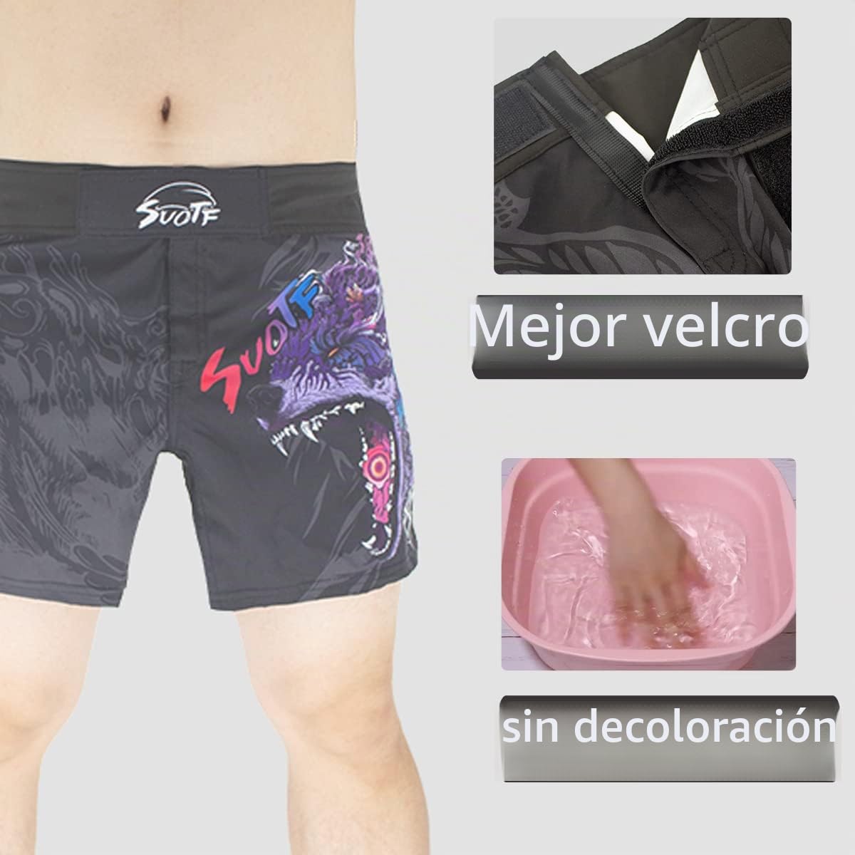 Pantalones cortos de boxeo para hombre, pantalones cortos de combate BJJ para hombre