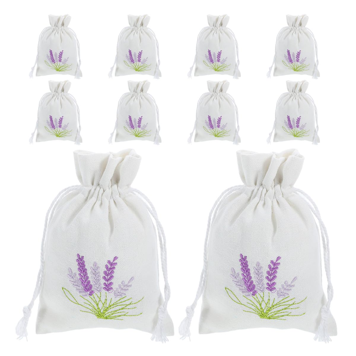 Bolsitas pequeñas de algodón con cordón ajustable MUSISALY lavables y reutilizables en pack