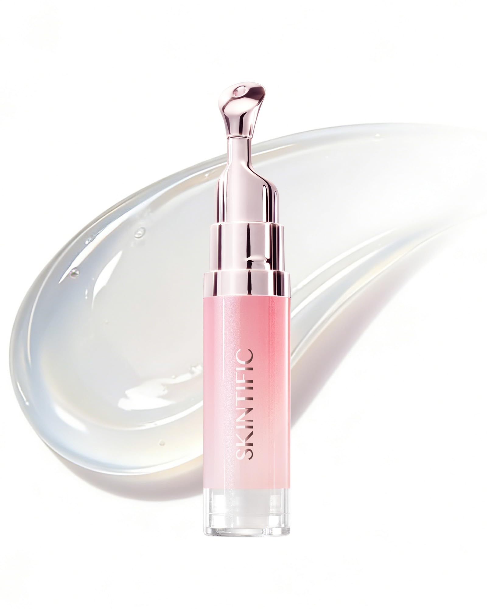 SKINTIFIC ペプチド ブライトニング リップセラム、保湿&ふっくら感を与えるティンテッド リップグロス、ポリペプチド&スクワラン配合の保湿リップバームで、つややかで透明感のある滑らかな唇に(00 クリア)