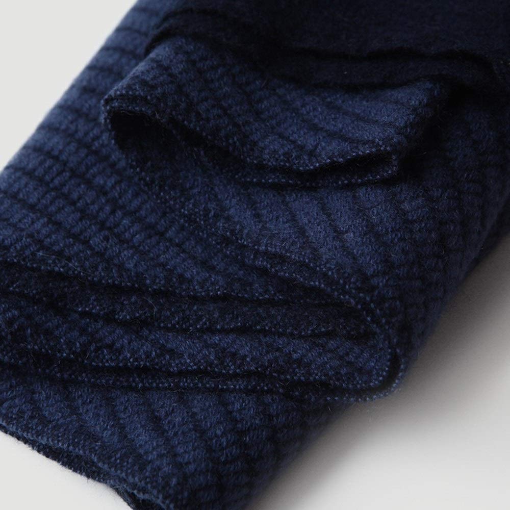 Bufanda de Invierno Para Hombre Suave y cómodo caliente de terciopelo a rayas bufanda azul bastante ligero los hombres en invierno Mantón