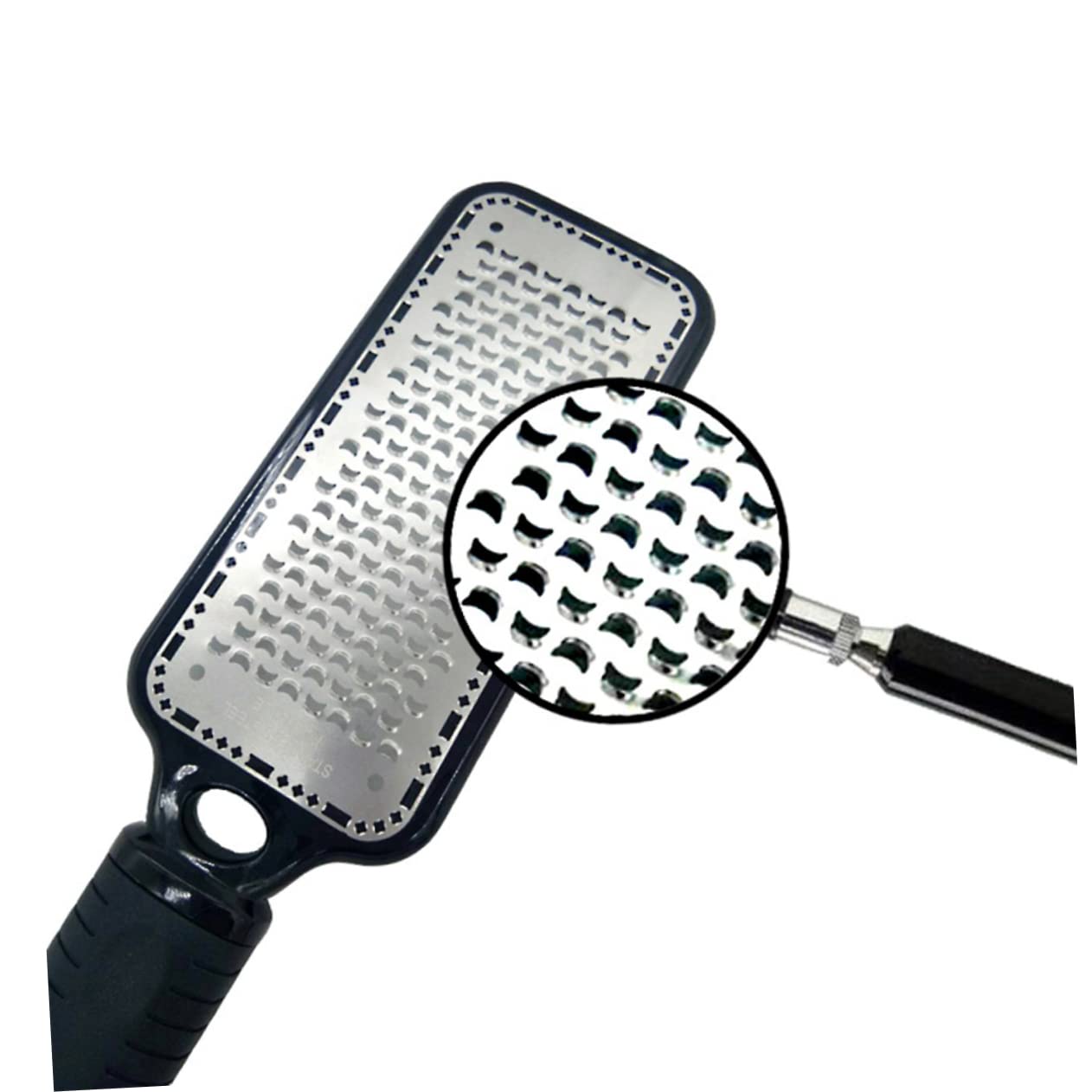 IWOWHERO 1Pc Stainless Steel Remover File Durable Foot Rasp for Safely Exfoliating Dead Skin Foot Care Tool for Smooth Heels and Soft Feet