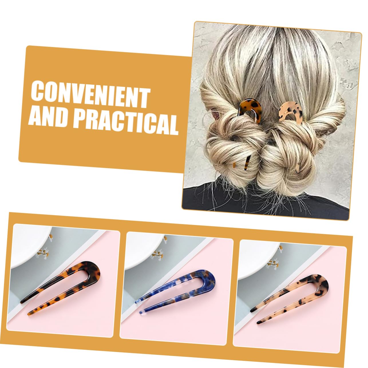 FOMIYES 15stücke Teiliges U-förmige Haarnadeln Acetat Für Haarspangen Für Dickes Und Haar Für Hochzeiten Und Besondere Anlässe