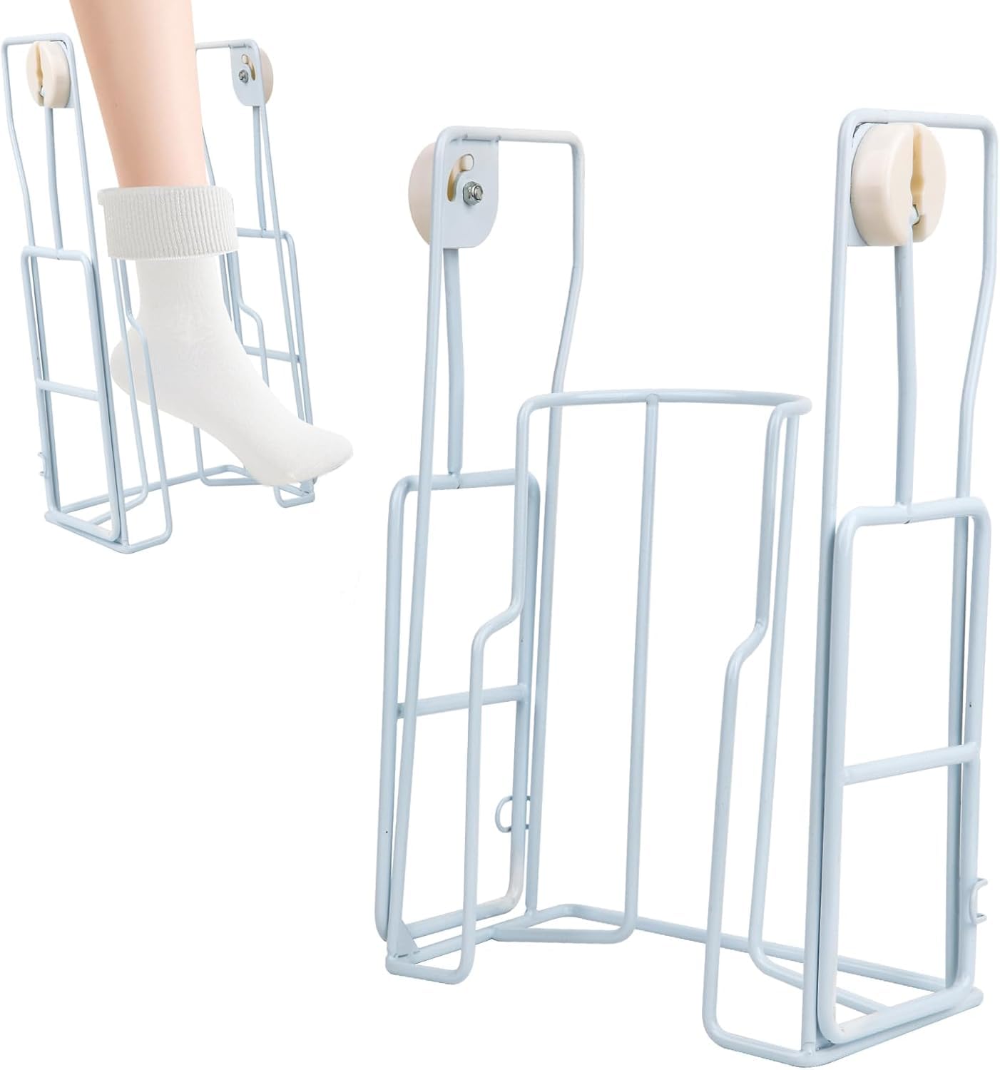 Dispositivo Innovador para Poner Calcetines Sin Agacharse - Calzador de Calcetines y Aparato para Medias de Compresión, Ideal Personas Mayores con Movilidad Reducida