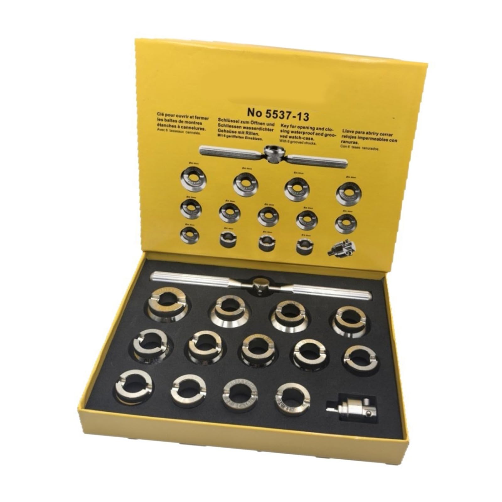 Juego de herramientas ergonómicas para abrir relojes, acero resistente al desgaste para facilitar las operaciones en el mantenimiento de relojes