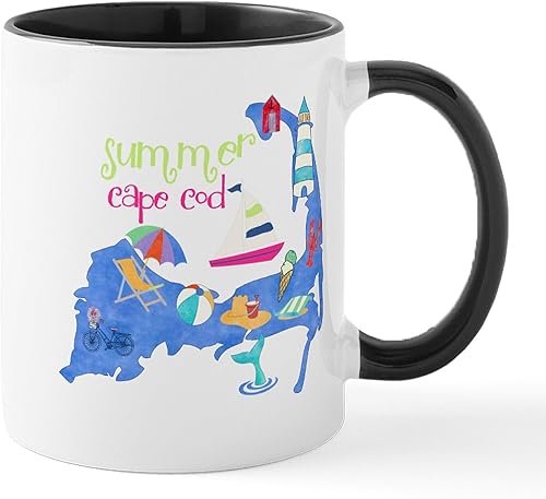 CafePress Cute Cape Cod Map Mug 11 oz (325 ml) Ceramic Coffee Mug
