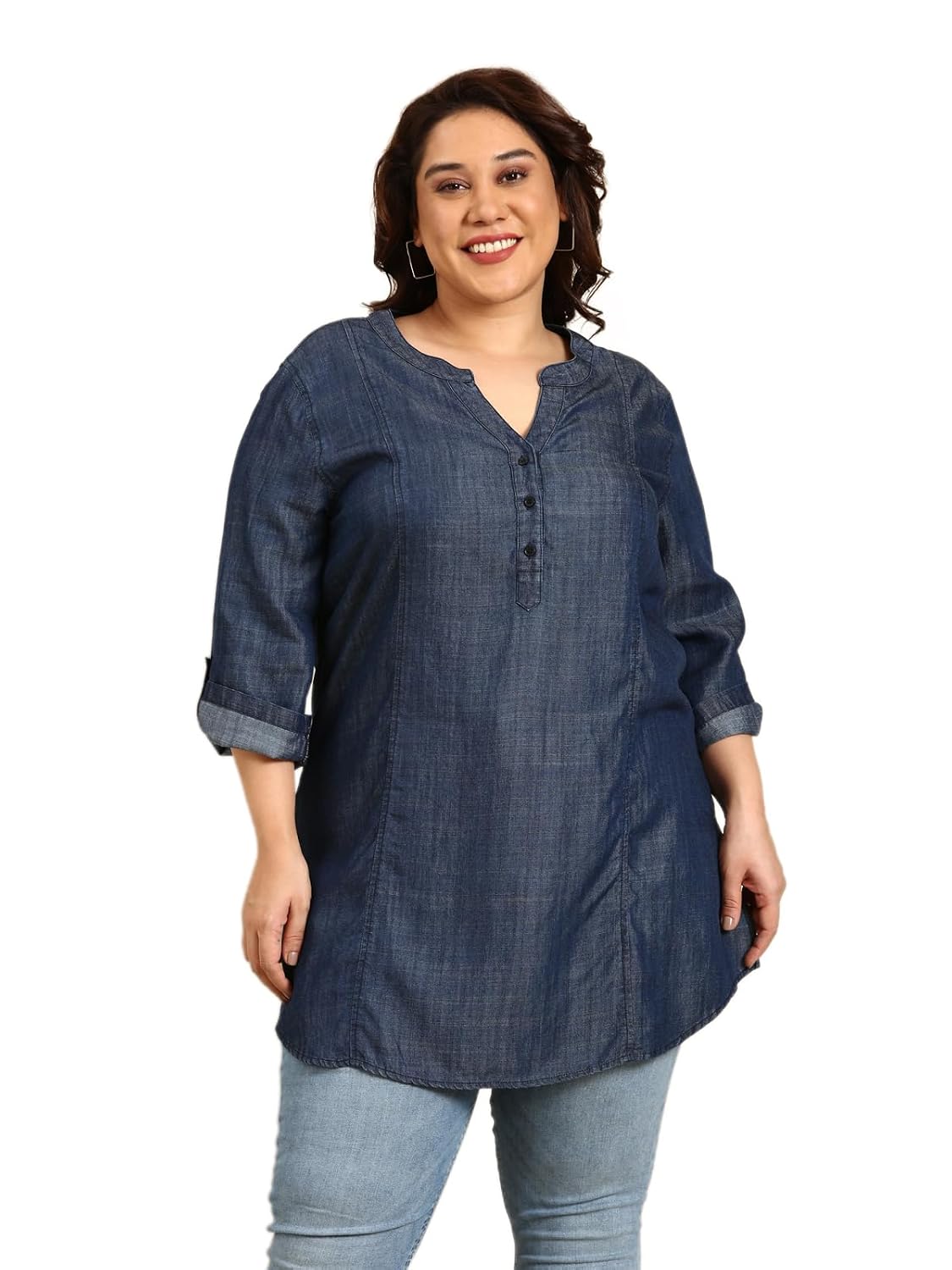 The Pink Moon Women's Regular Fit Cotton Plus Size Tunic - (TUN_MIM25K_Tencel) - Review, Price and Buying Guide