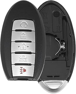 X AUTOHAUX KR5S180144014 Car Key Fob Shell 5 Button Remote Control Key Case Shell Keyless Entry Housing Replacement for Nissan Altima Maxima 2013-2018