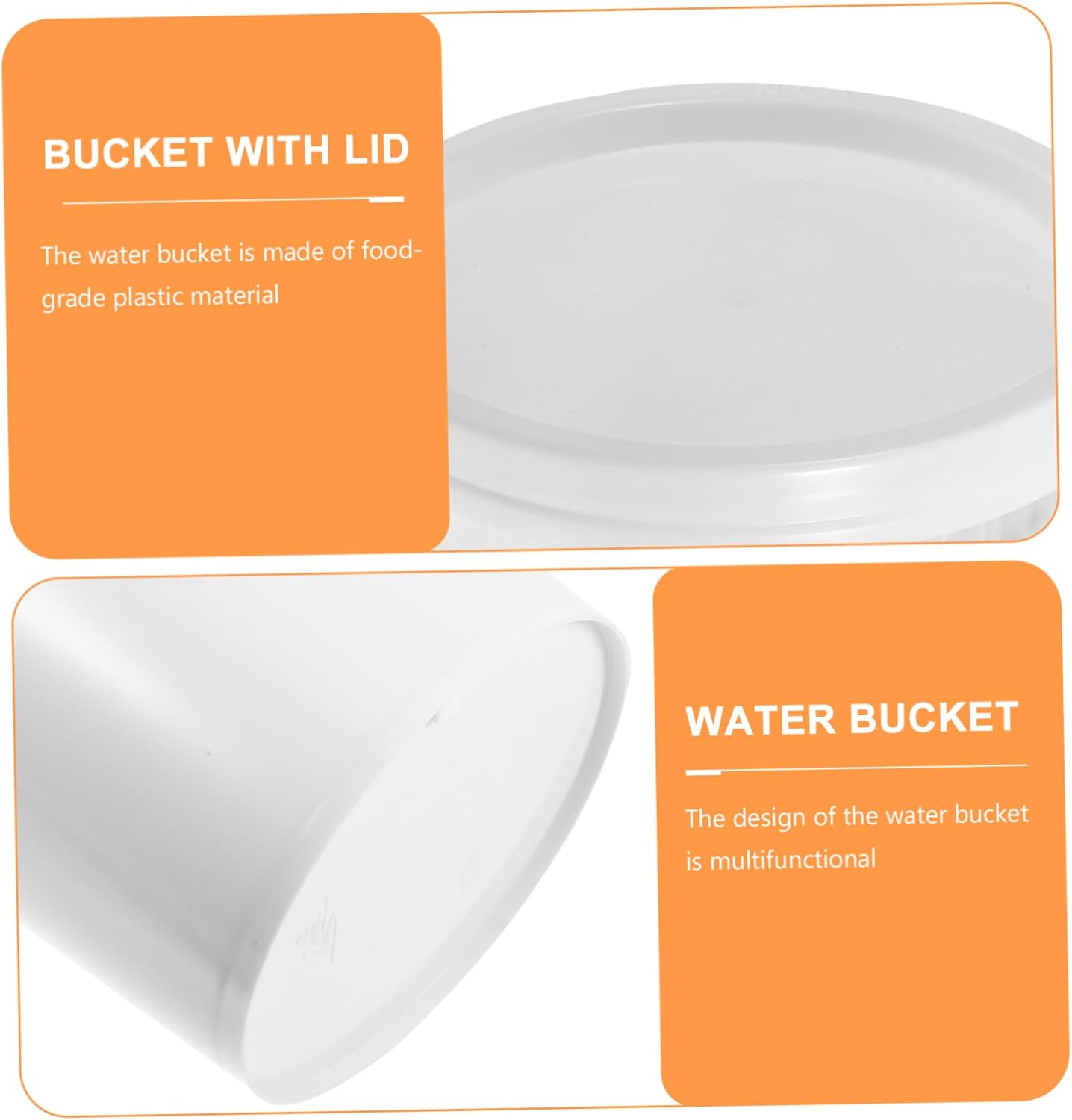 Alipis 12pcs Food-Grade Portable Paint Bucket Lid and Handle Versatile Empty Water Container for Home Camping and Storage Needs