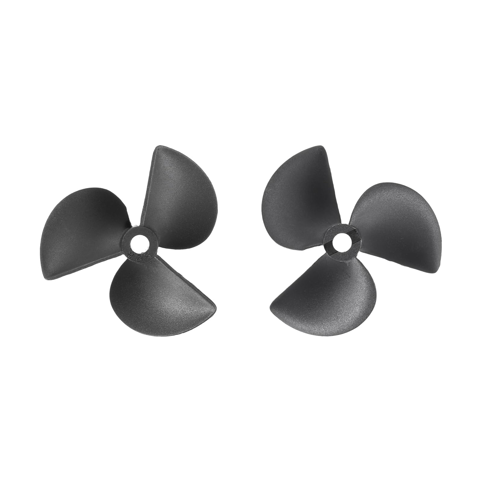 sourcing map 1 Set RC Boat Propeller, 3 Blades Propellers 4.8mm Hole Dia 55mm OD 80mm Pitch CW/CCW Clockwise Rotating Drill Propeller for RC Boat, DIY Ship Model, Black