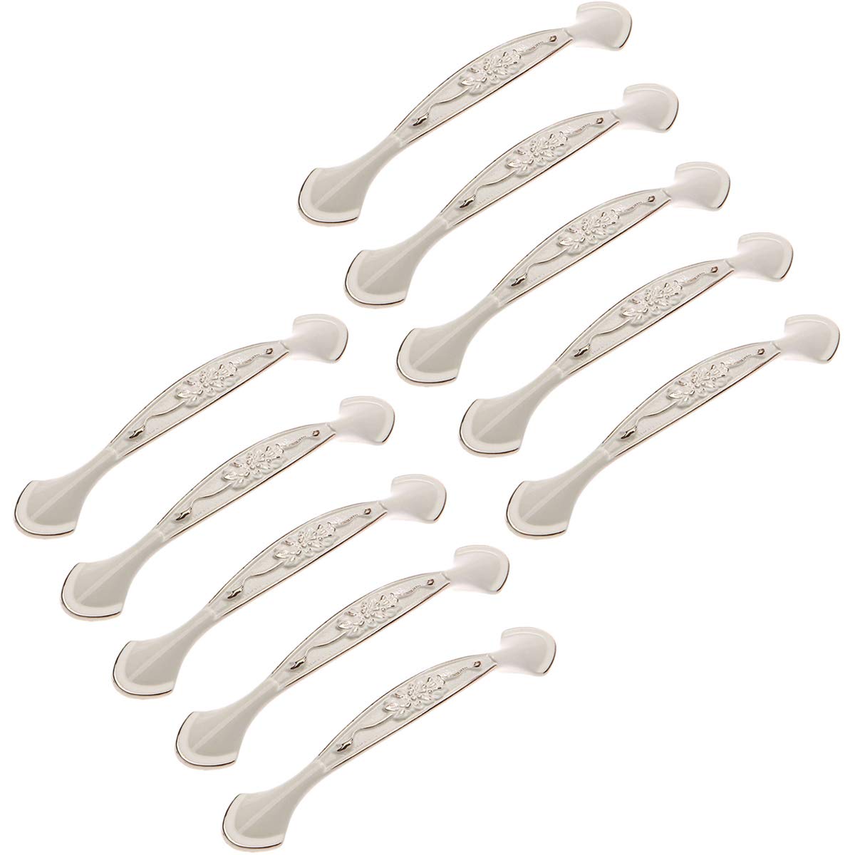 Küchenschrankgriff Schrank Möbelgriffe Kleiderschrank Türgriffe Kommode Schubladengriffe 96 mm/128 mm – 10 Stück (Stil C Lochabstand 128 mm)