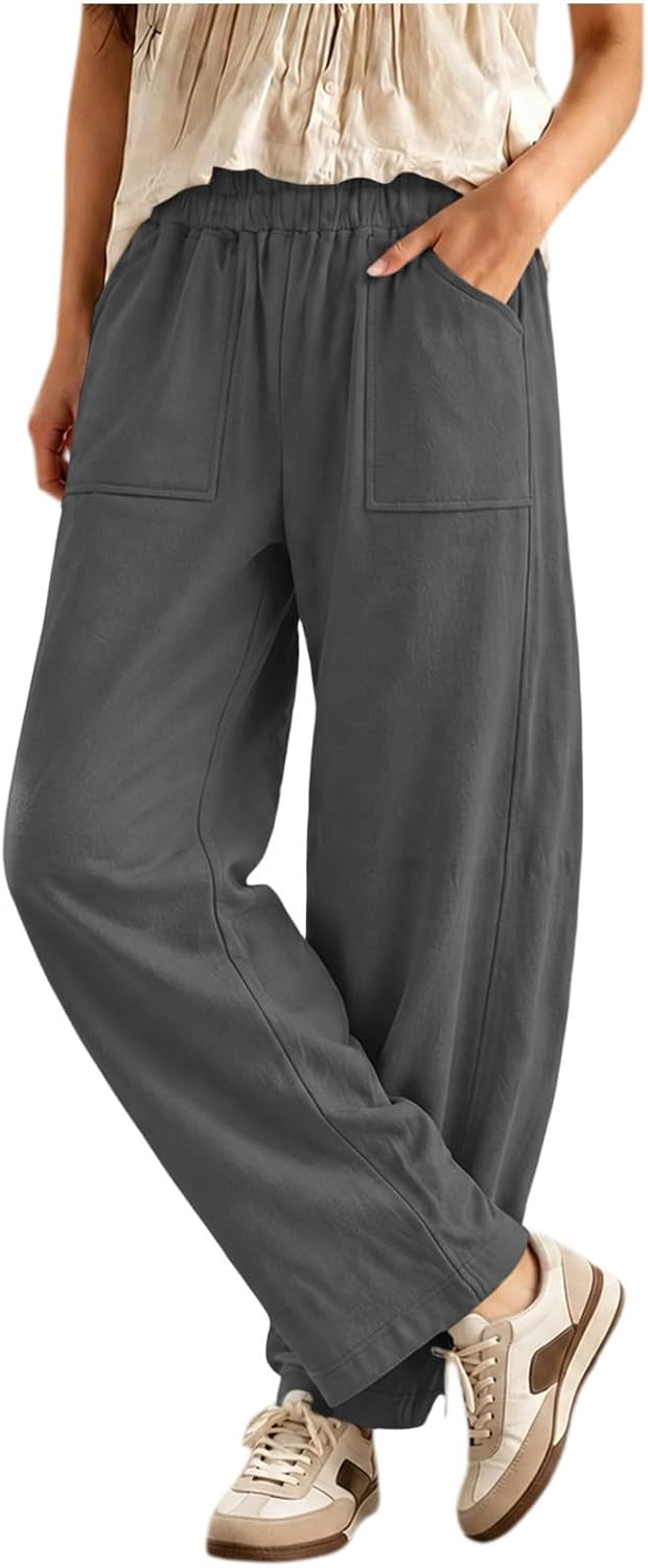 Womens Wide Leg Sweatpants Workout Jogger Pants with Pockets