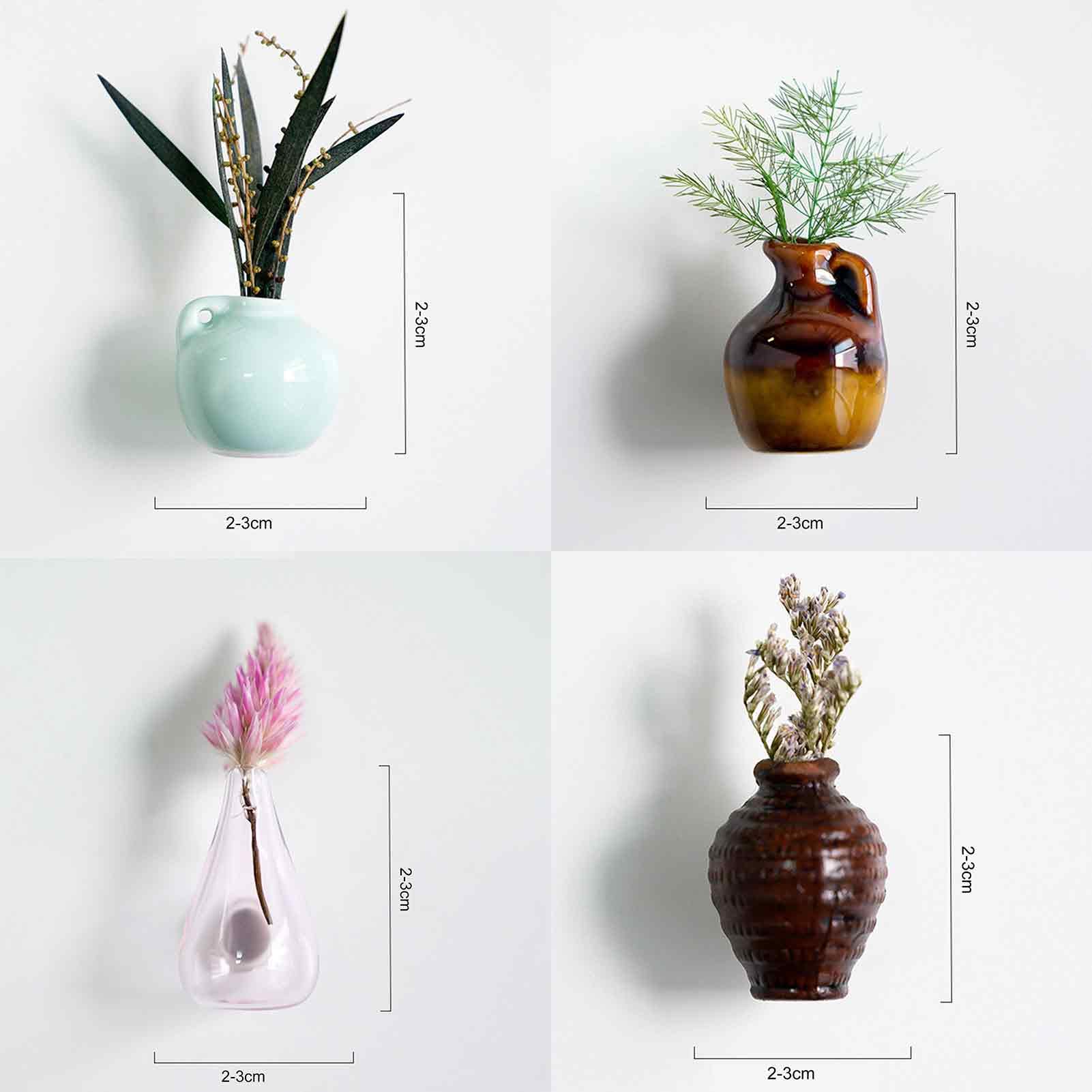 Aimant De Réfrigérateur Vase Bourgeon En Céramique Rustique, Cadeaux De Poterie Uniques