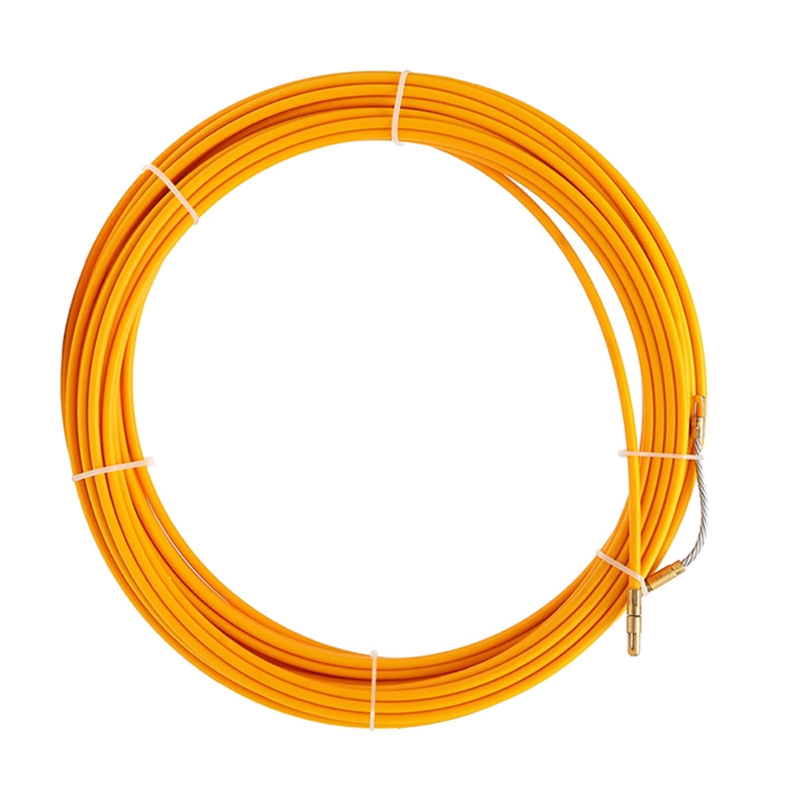Cable eléctrico Dispositivo de guía de alambre de 3mm/4mm/6mm de diámetro, extractor de Cable de fibra de vidrio de 5/10/15/20/25/30M, tirador de conducto de carrete de cinta de pescado(20mete
