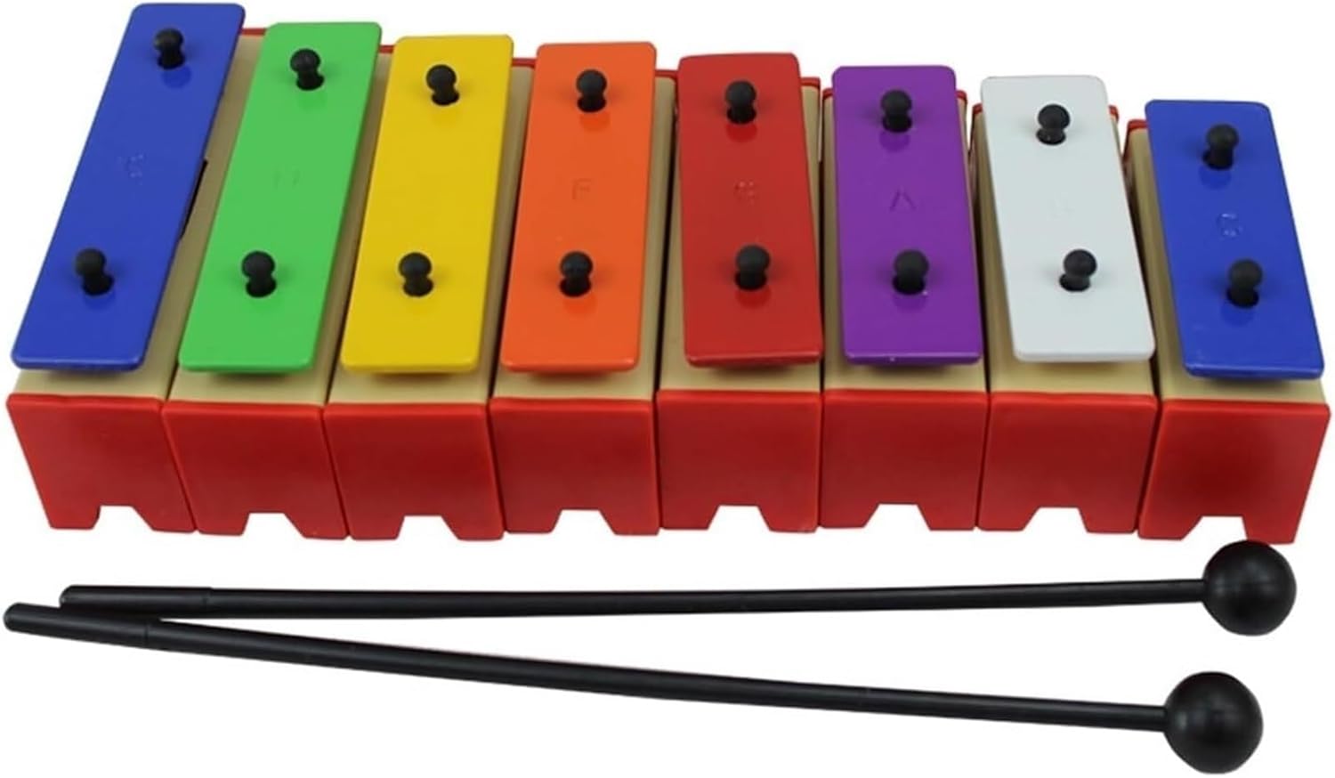 Glockenspiel, Aluminum Plate Eight Tone Xylophone, Percussion Instrument With Drumsticks