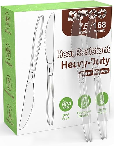 Vista 32 de 360 piezas de plástico Silver Ware resistente, 120 tenedores, 120 cucharas, 120 cuchillos, cubiertos desechables resistentes al calor y sin BPA