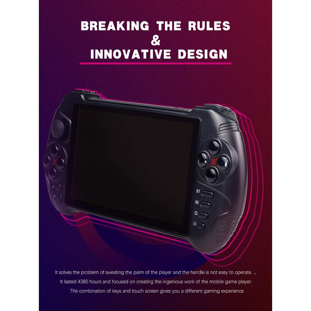 Console per Videogiochi Touch Screen da 5,5 Pollici Quad-Core 2G RAM 32G Rom Console di Gioco Portatile retrò Supporta PSP GBA