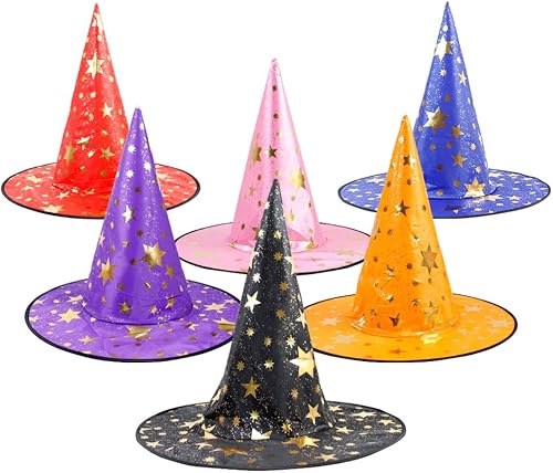 Miniatura 5 de Sombrero de bruja para disfraces de Halloween, sombrero de bruja para decoración de disfraces de fiesta de Halloween
