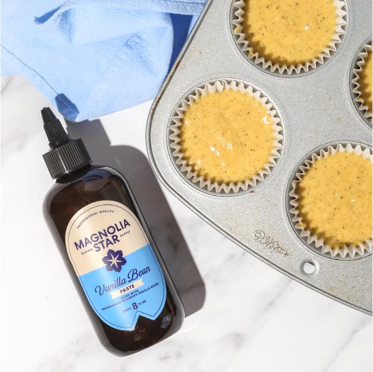 Magnolia Star Vanilla Bean Paste, 16 oz (2 Ct), Madagascar Bourbon Vanilla Beans, Vanilla Paste for Baking, Squeeze Bottle, Non-GMO, Vegan, Gluten-Free, Kosher