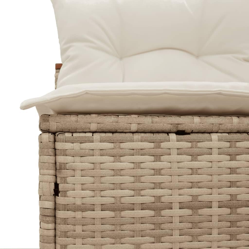 Beige PE Rattan Medium Modular Garden Sofa Square, Outdoor Lounge Set, Patio Furniture, Durable All-Weather Seating for Balcony & Terrace Patio Chair
