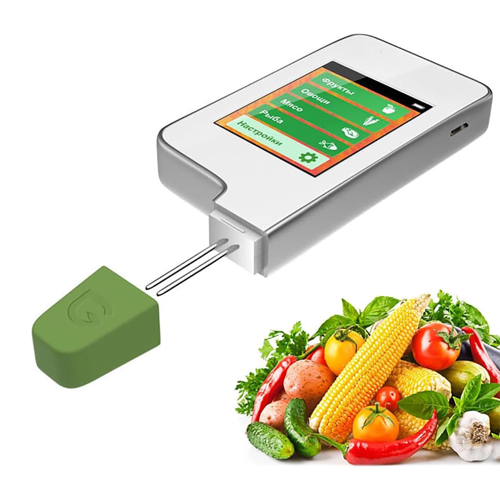 Probador digital de nitrato de alimentos para frutas, verduras y carne, detector preciso de residuos de pesticidas para peces, pruebas fiables del medidor de frutas, verduras y carne.