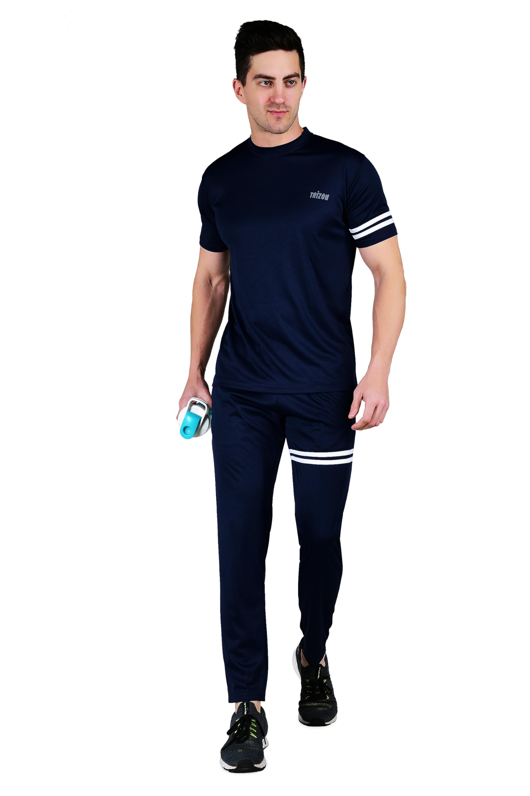 trizon Lycra Quick Dry Printed Gym t-Shirt and Track Pant Combo for Men|Sports wear Tracksuit for Mens-picture-21