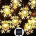 1pack Solar Snowflakes Led String Fairy Lights Christmas Tree Party Home Outdoor Fairy Holiday Wedding Garland Decoration Lamp