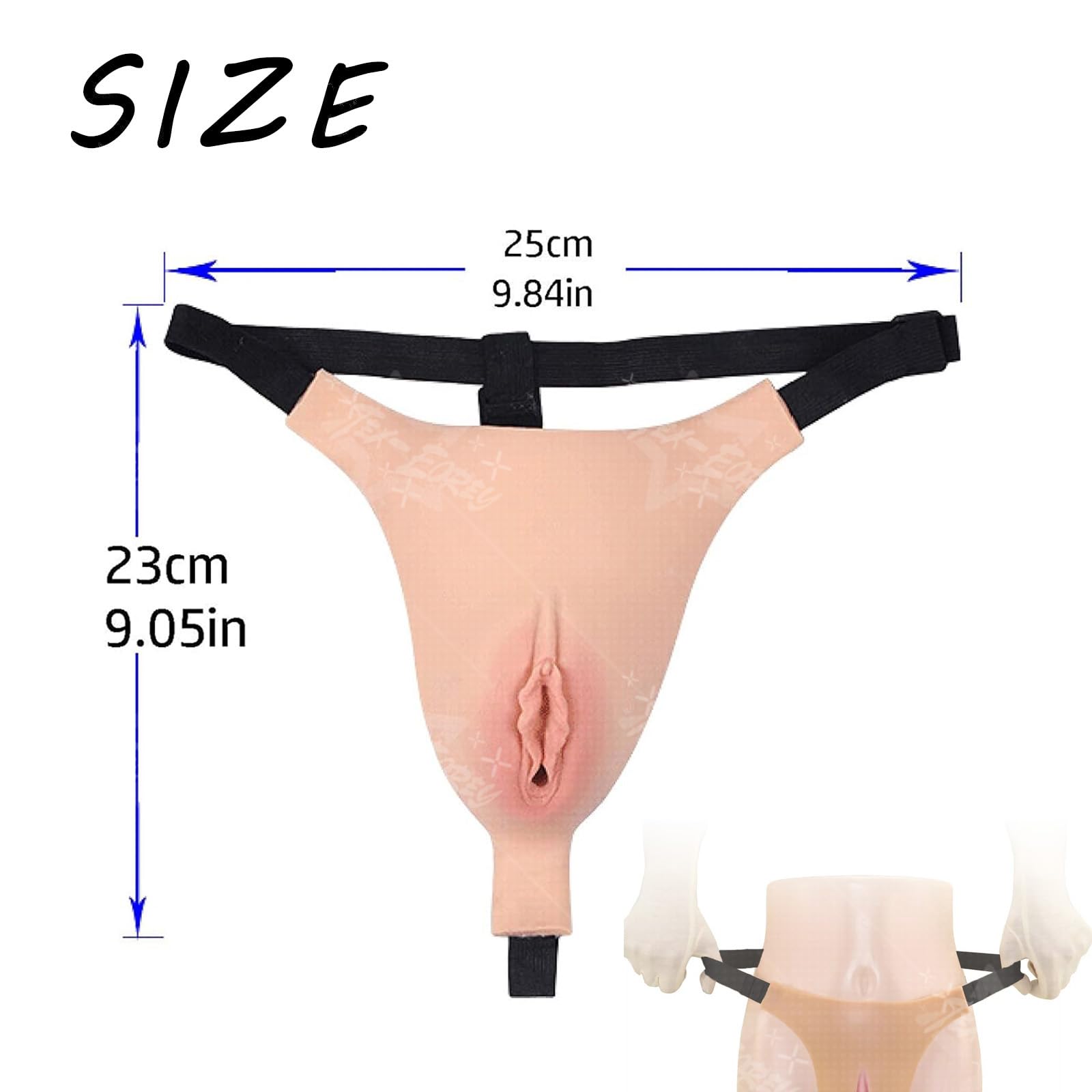 Vagin Artificiel Réaliste en Silicone Culotte pour Crossdressers Insert String pour Hommes Haff Gaff Camel Toe