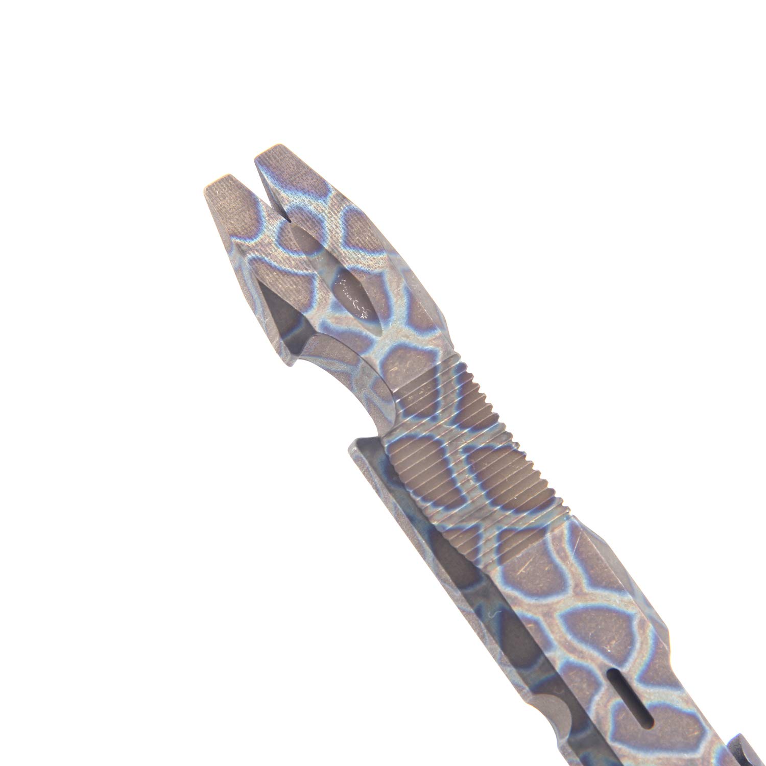 Hamans - Extractor de clavos de titanio para exteriores, con clip de bolsillo, gran resistencia, palanca EDC multifunción, herramienta de mano de Hamans (azul tostado)