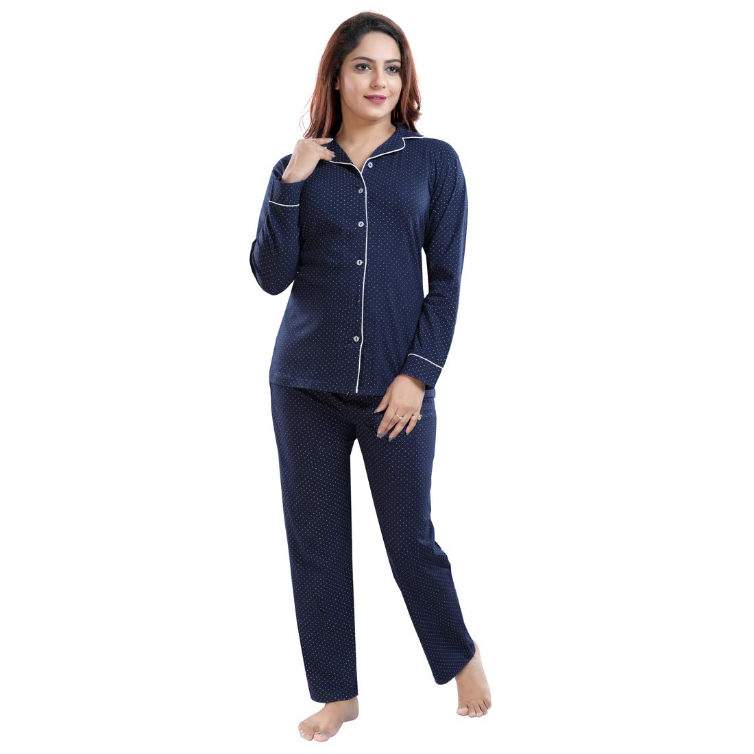 ATTEMPT Women's Cotton Printed Night Suit Set Pack of 1