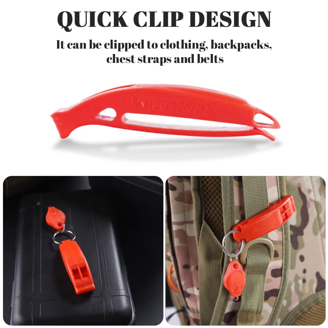Sifflet De Survie Super Puissant Et Flottant – Lot De 3 Avec Cordon Réfléchissant, Idéal Pour Bateau, Kayak, Rando, Camping Et Sports D'eau