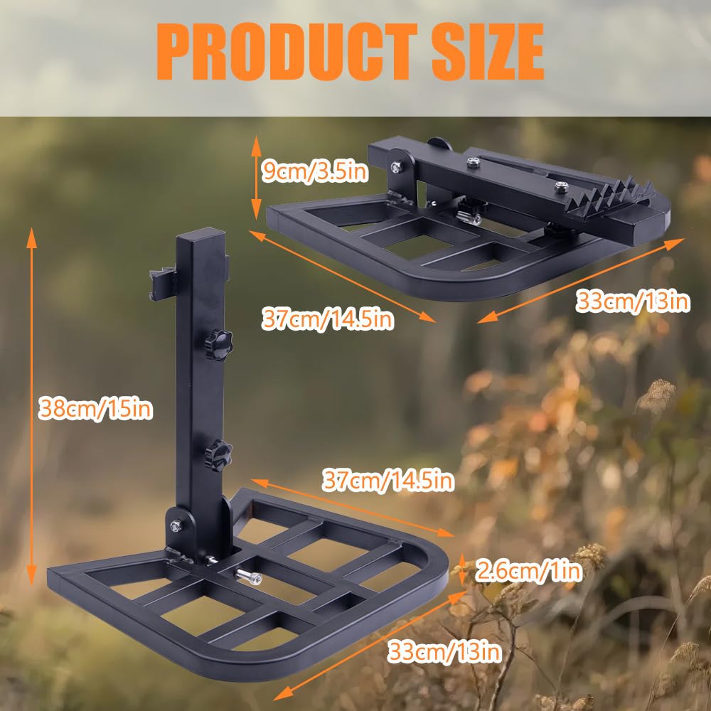 Juego de plataforma profesional de caza de sillín, kit de sillín de árbol ligero y portátil con cuerda de seguridad, bolsa de almacenamiento para aventuras de caza salvajes