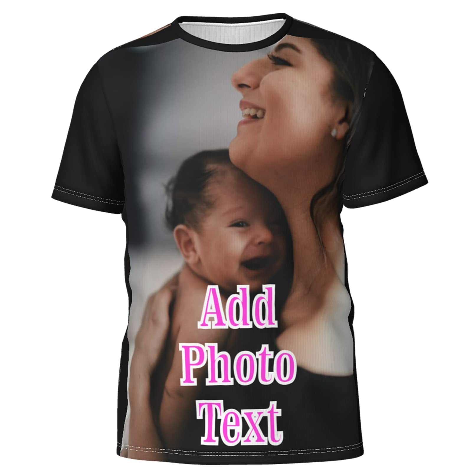Custom T Shirt, Customized Photo&Text T Shirts, Design Your Own Shirt for Men and Women Multicolor