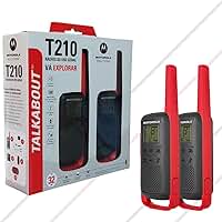 Par Rádio Comunicador Motorola T210BR, UHF, 26 Canais, Bateria Recarregável, Homologado, Portátil