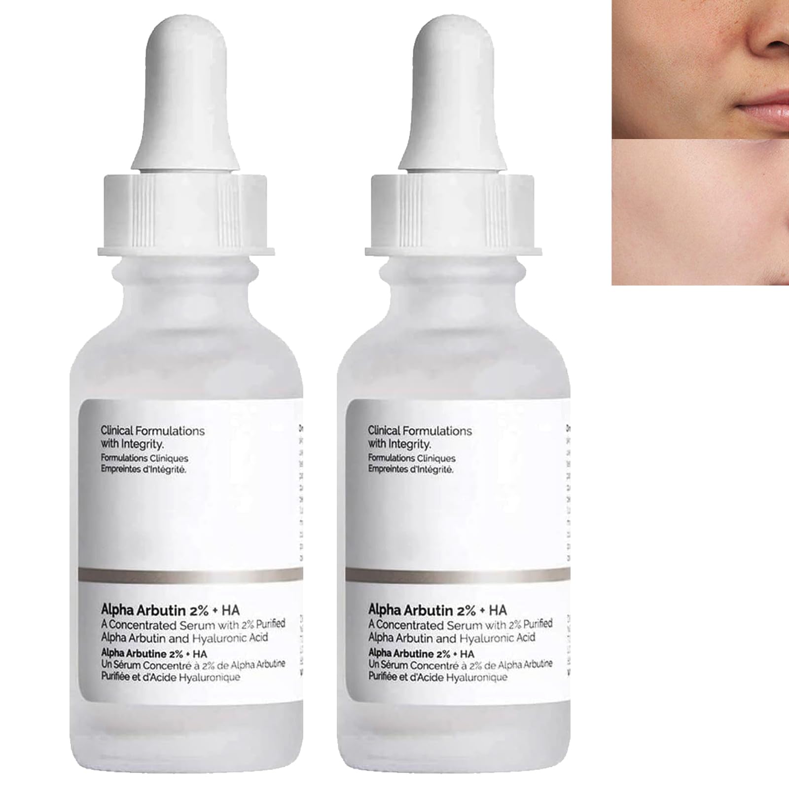 Suero de Ácido Hialurónico Puro,Serum Facial Con Acido Hialuronico,Suero de Reafirmante Facial,Suero de Colágeno Antienvejecimiento,Sérum Facial Ligero y Hidratante,Serum Antiarrugas 2PC