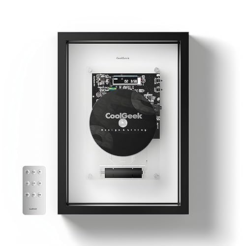 CoolGeek M1 Vertical CD Player for Wall & Desk, Transparent