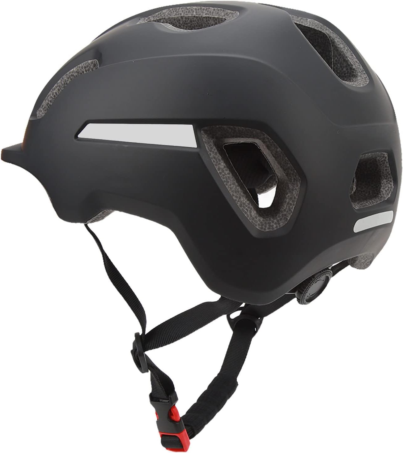 LJCM Riding Helmet, Detachable Lining Pad Bike Protection Helmet 12 Vents EPS Foam for Electric Vehicle Cycling (Black)