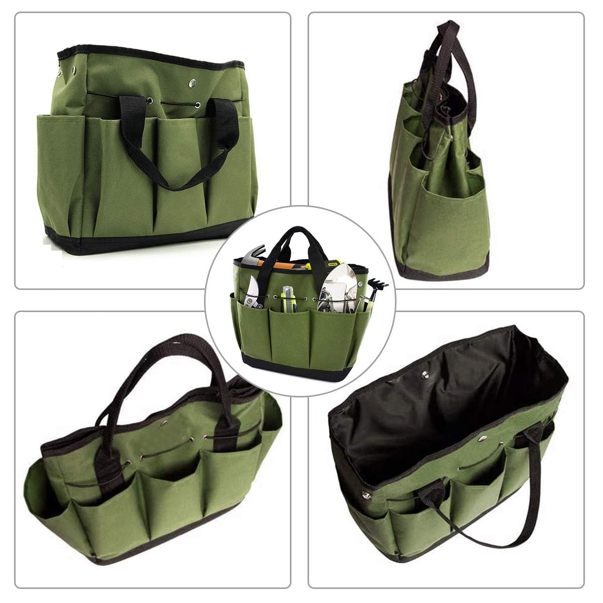 Bolsa de Herramientas Jardinería, Jardín Organizador Bolsa Femeninas de Alta Resistencia Interiores Al Aire Libre Juego de Herramientas de Jardinería de Mano para Almacenar Herramie