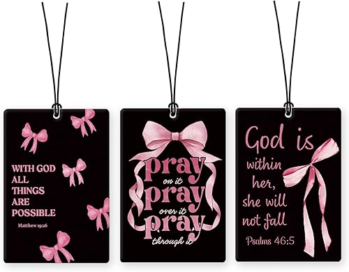 Miniatura 34 de Lacama Ambientador de Aire para Coche Retro Moderno con Guepardo 3 Piezas, Aromas para Coches con Lazo Negro Coquette, Labios con Estampado de