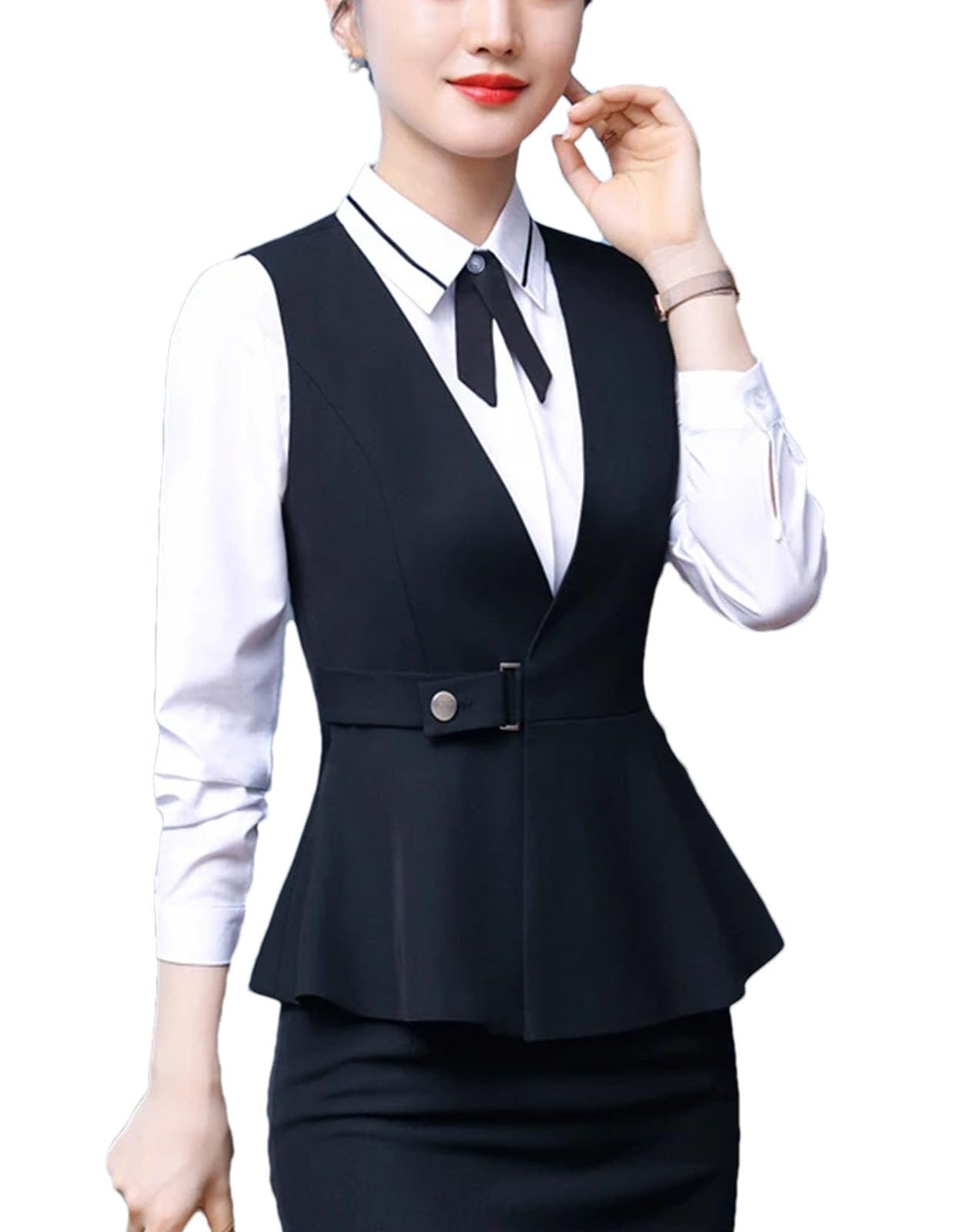 Women Two Piece Vest Skirt Set Formal Office Wear