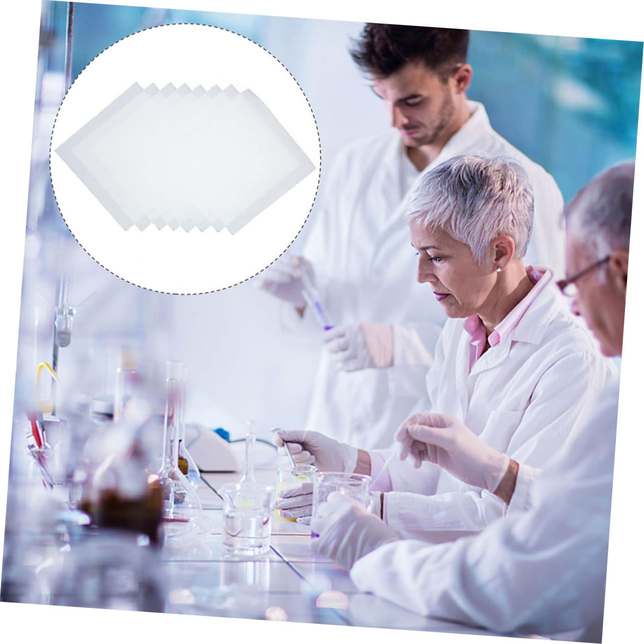 60 Hojas De Consumibles De Laboratorio Papeles De Filtro Cualitativos Cuadrados Herramientas De Experimento Papeles De Filtro Cualitativos Surtidos Para Reemplazo De Filtros