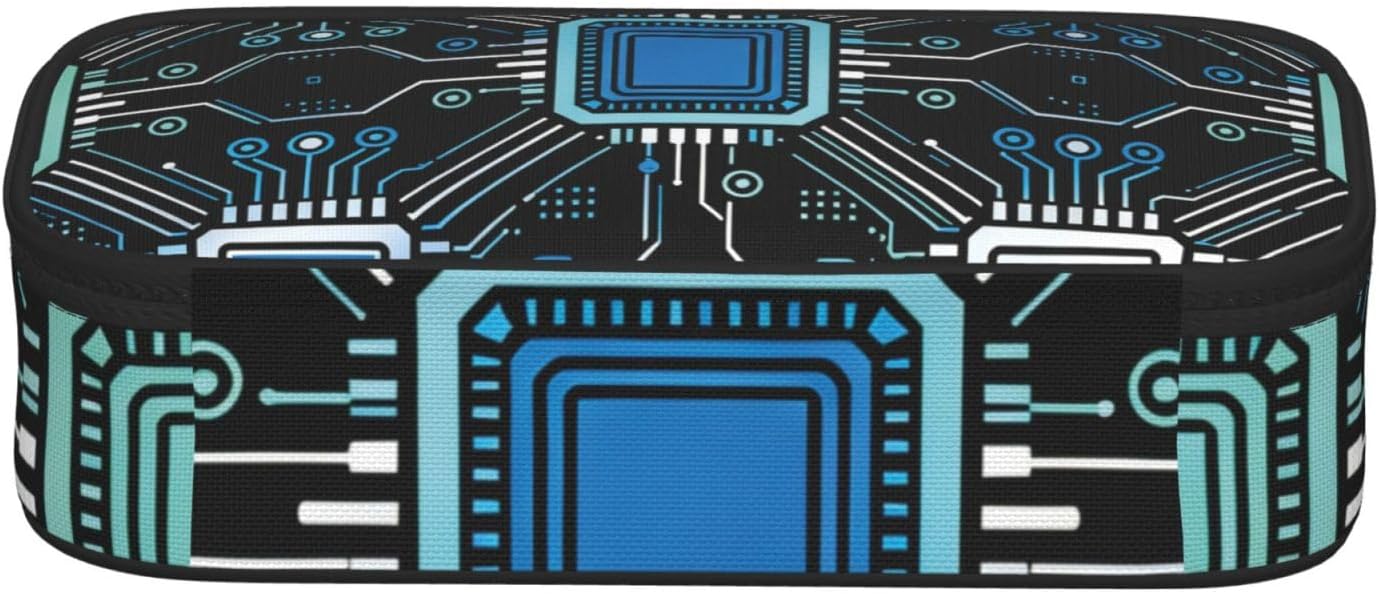 Circuit Board Tech Full-print Multifunctional Pen Organizer Storage Pouch image 3