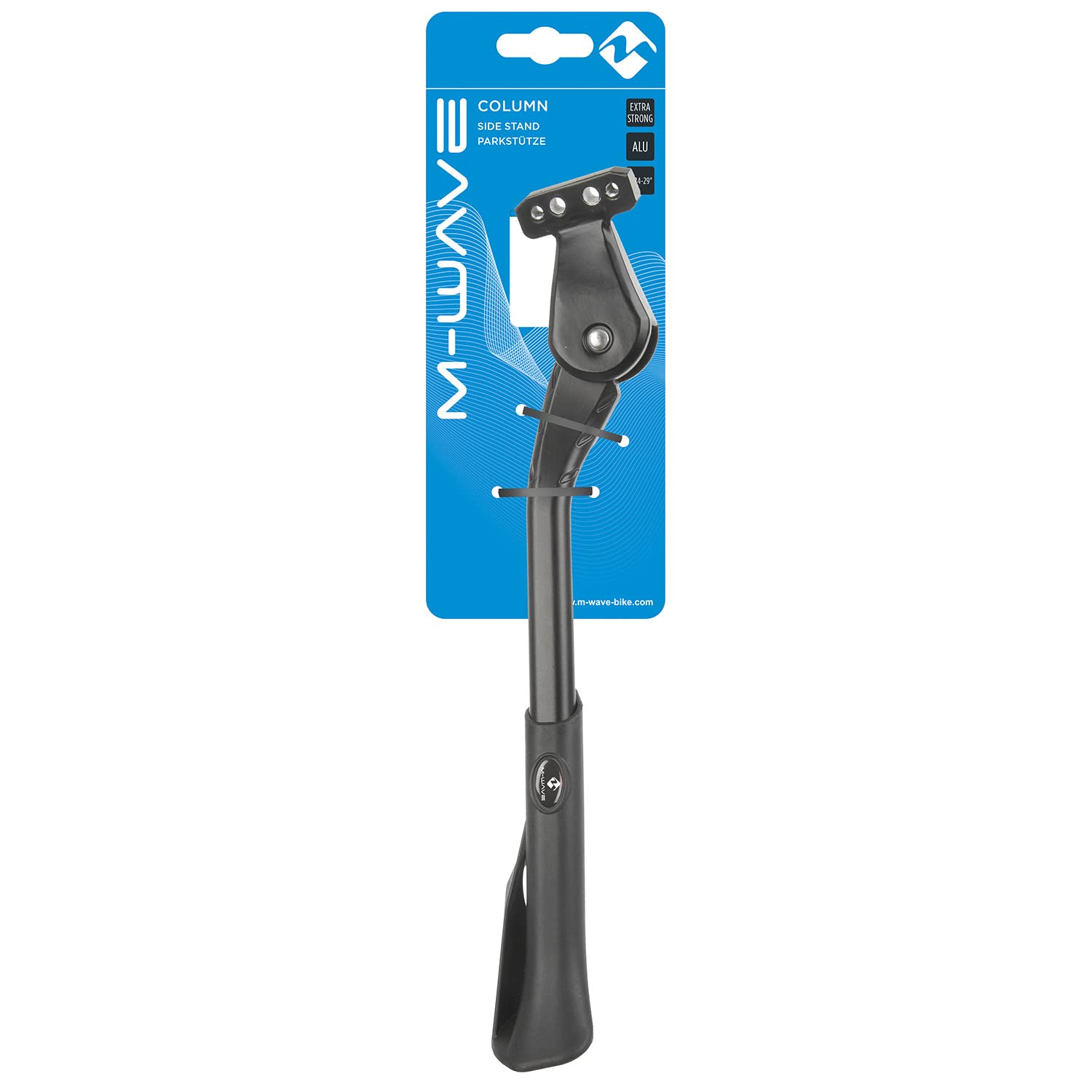 M-Wave podpórka do parkowania, do rowerów elektrycznych 24"-29", aluminium, wyjątkowo wytrzymała, nadaje się do rowerów elektrycznych COLUMN-E2/E1, czarna