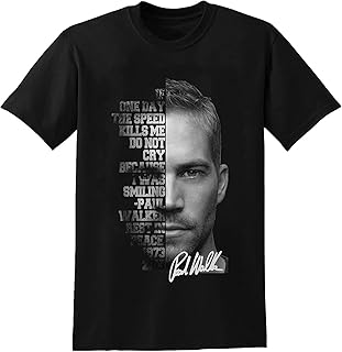 Camiseta unisex unisex con frase en inglés "If One Day The Speed Kill Me Do Not Cry Paul Walker", color negro