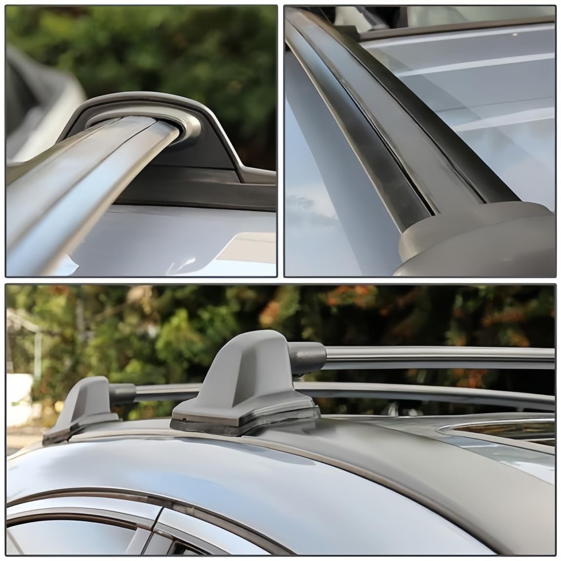 für H-ONDA CRV Dachträger, Profile Aluminiumlegierung Rail Halterung für 2002-06 2007-11 2012-16 2017-21 2023-24, Fit-Wagen mit Schienen Tragfähigkeit 180 Kg, mit Installationswerkzeugen