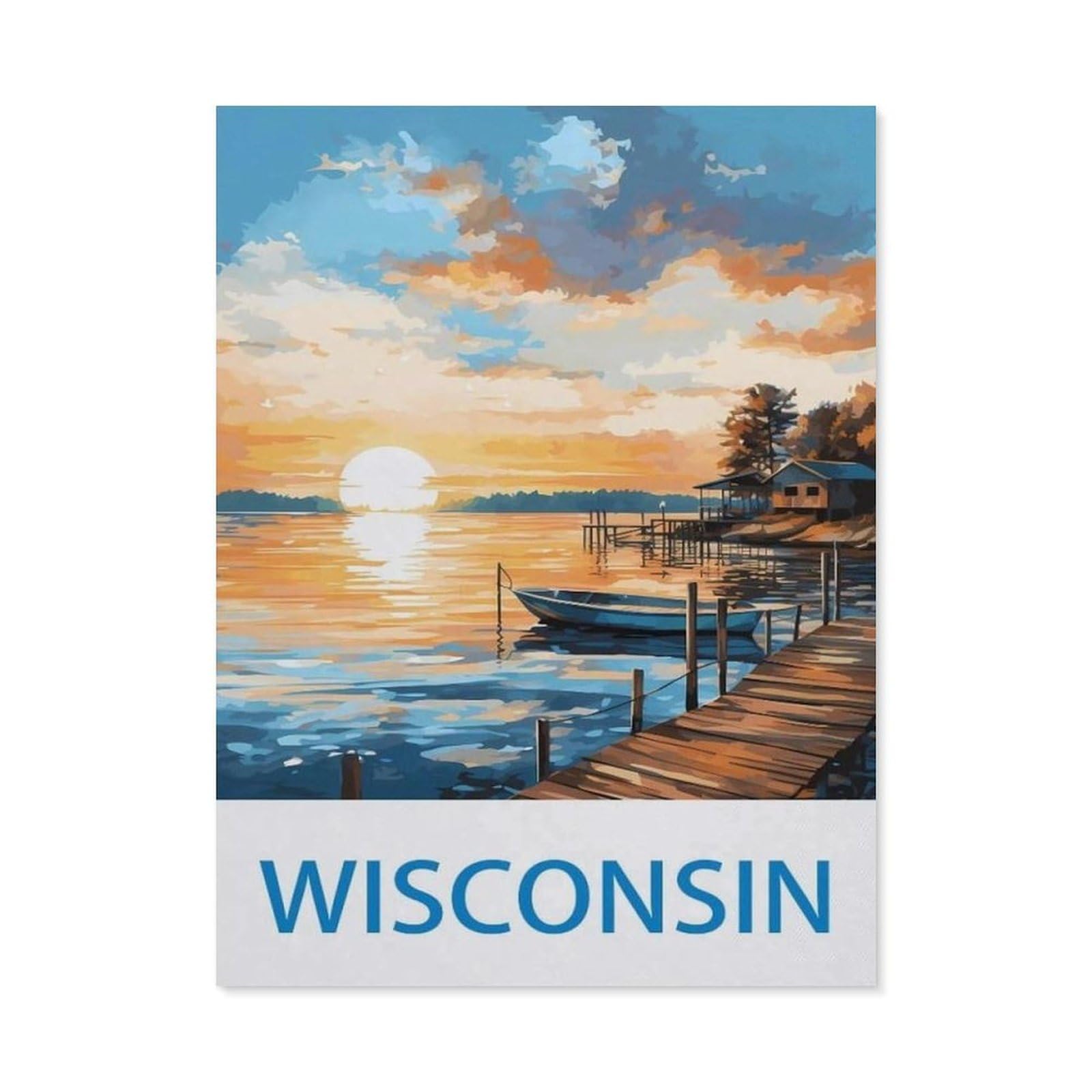 BEAYODKP Diamond Painting Kits for Adults and Kids，Wisconsin（50x60cm）
