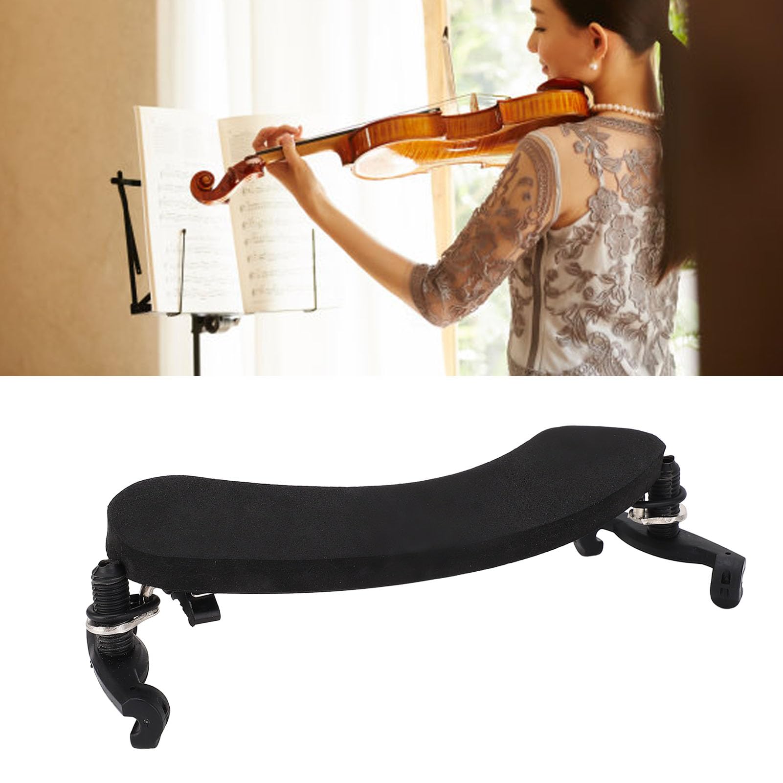 Épaulière Violon 3/4 & 4/4 Alnicov - Pieds Réglables & Pliables - Confort Max